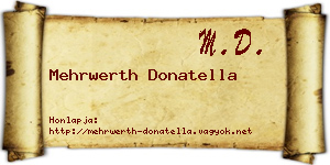 Mehrwerth Donatella névjegykártya